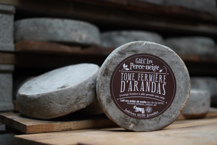 Tome d’Arandas fabriquer sur la ferme